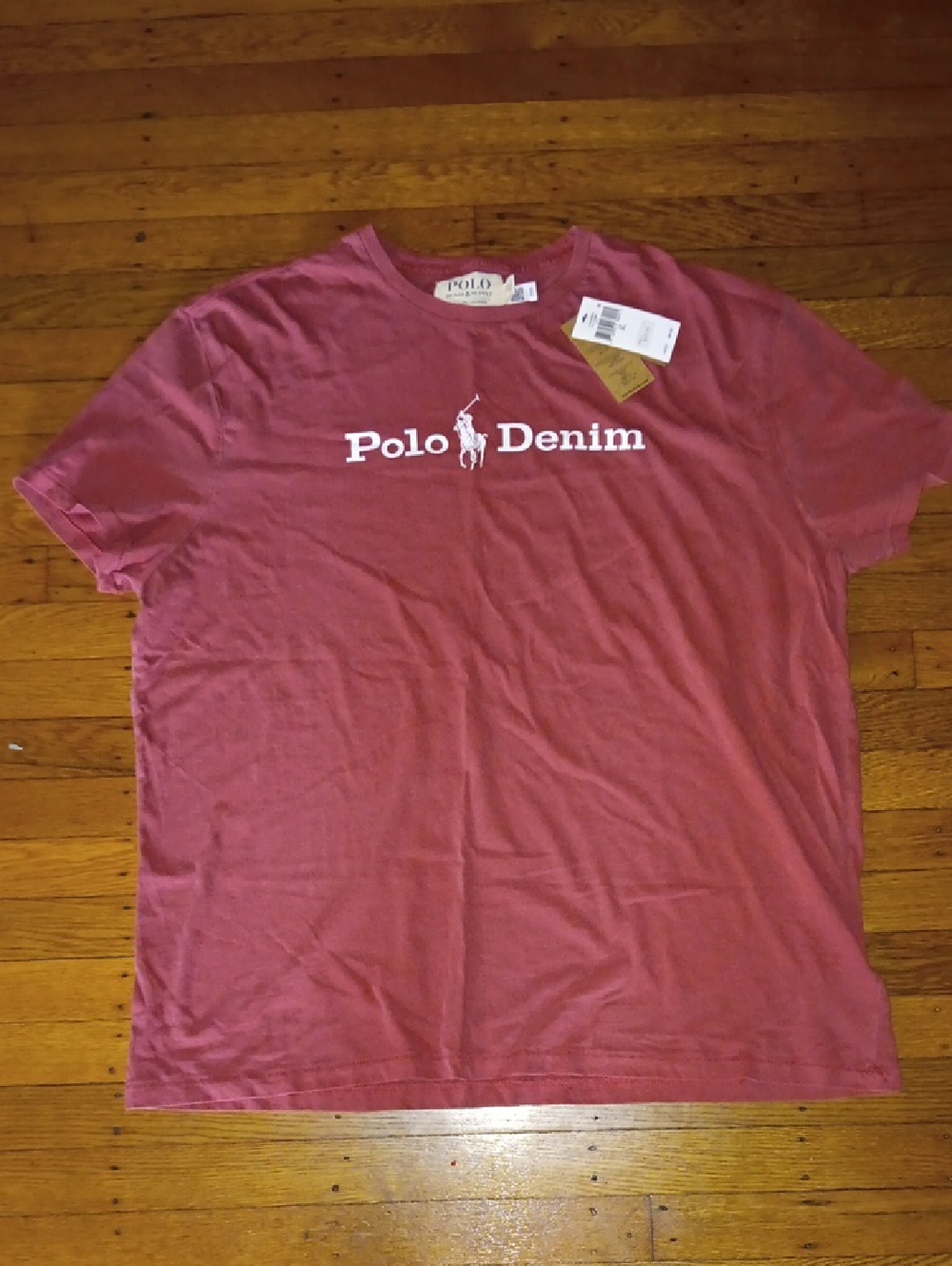 Denim & Supply Ralph Lauren Dusty Rose Polo Denim Logo Tee